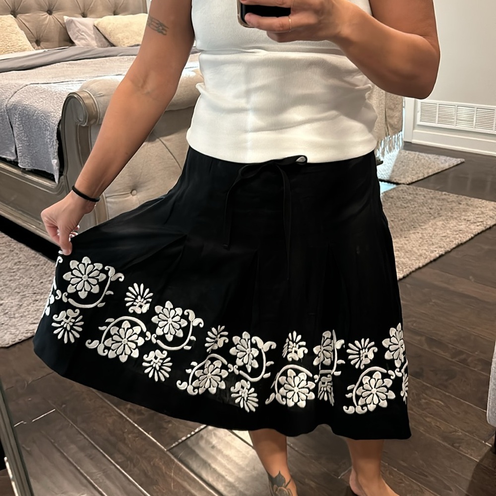 Black linen skirt - Picture 3 of 14